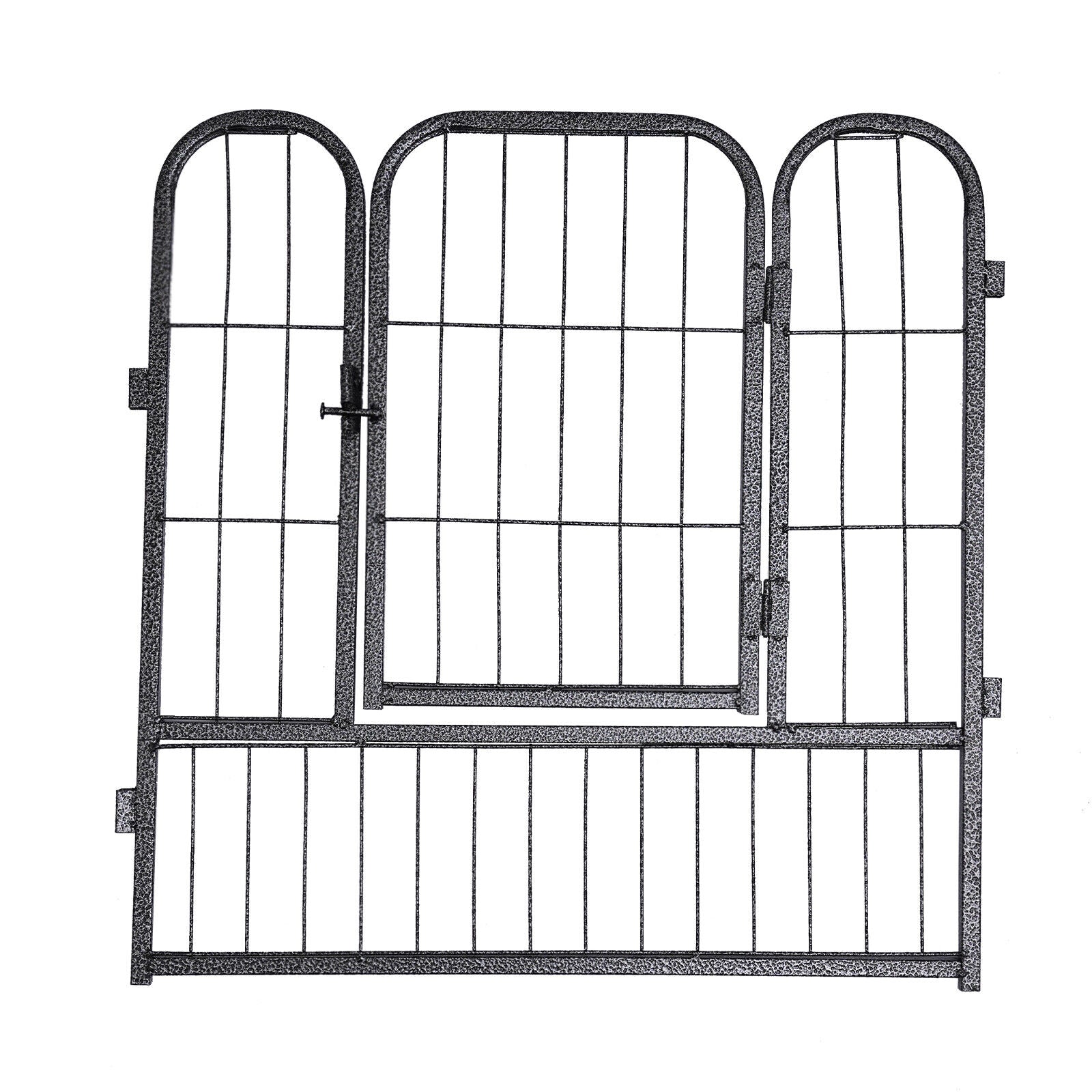 FETCOI 12Pcs Dog Playpen Panels Pet Playpen Puppy Dog Iron Fences Gate Playpen Black