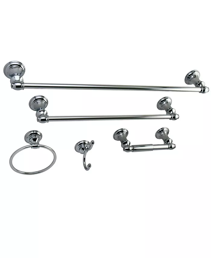 Kingston Brass Provence 5-Pc. Bathroom Accessory Set in Polished Chrome