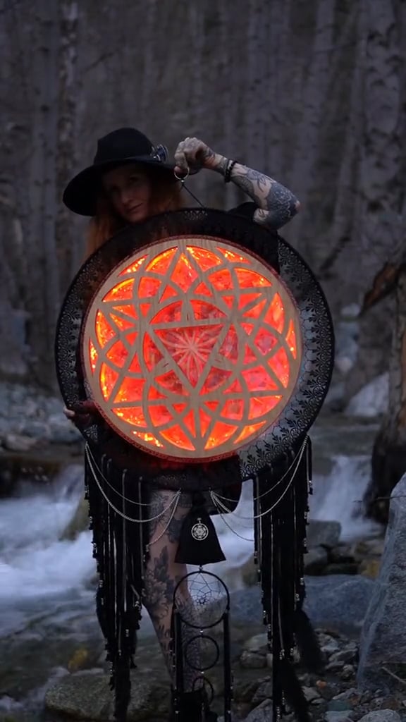 💝Clearance sale + free shipping-Mandala art dreamcatcher with light🪶