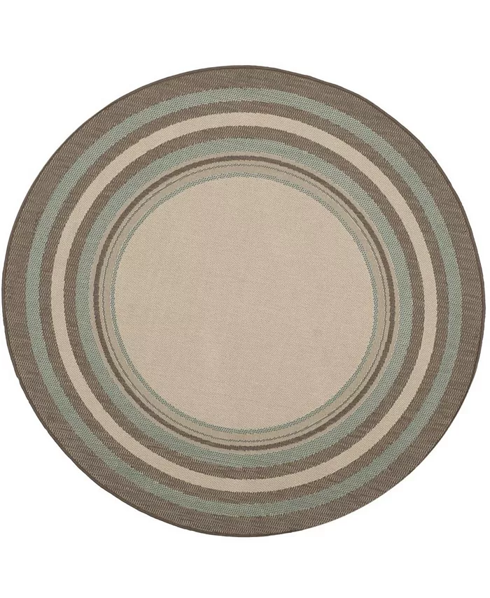Safavieh Courtyard Beige and Blue 5'3