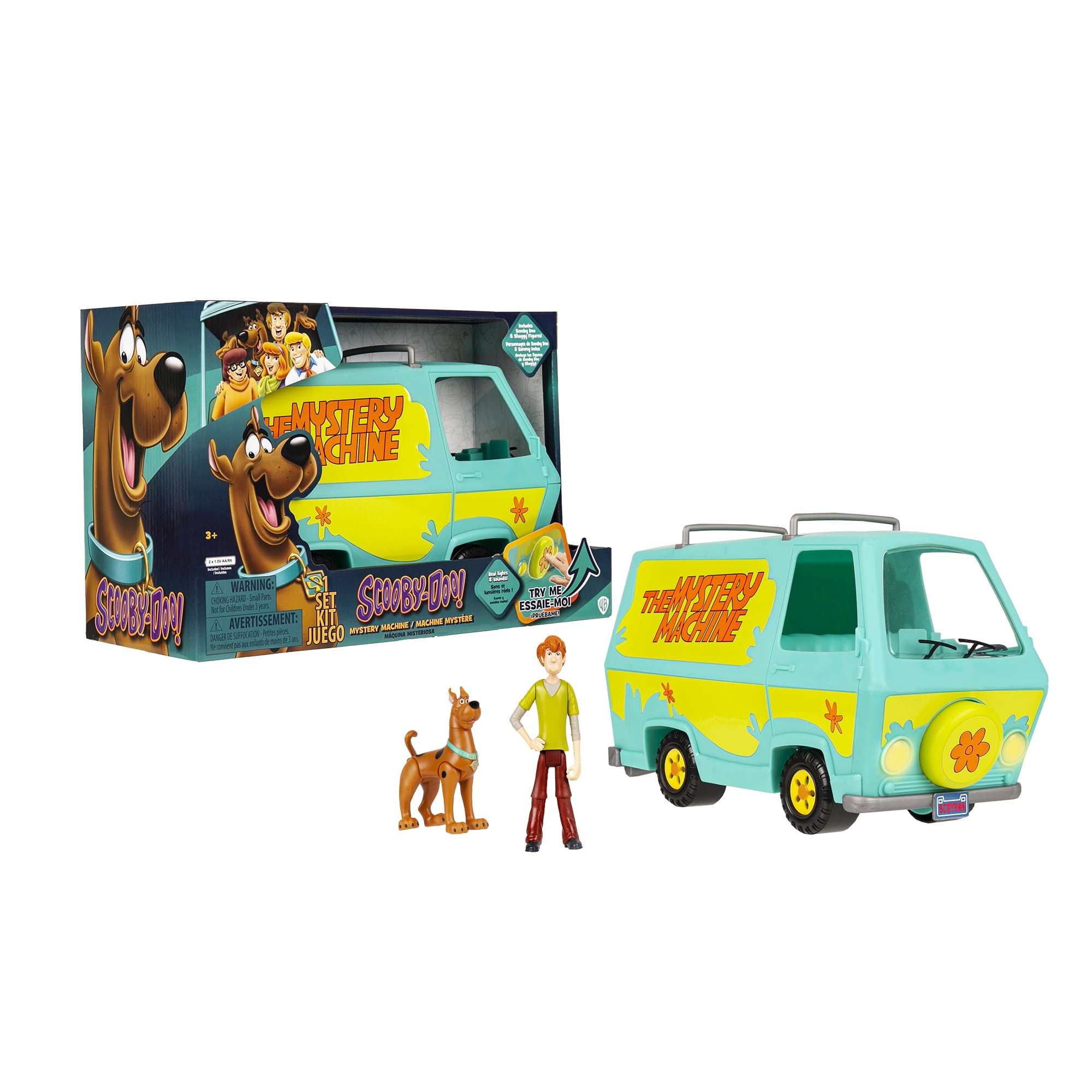 Scooby Doo Mystery Machine - Lights and Sounds - Includes 2 Figures