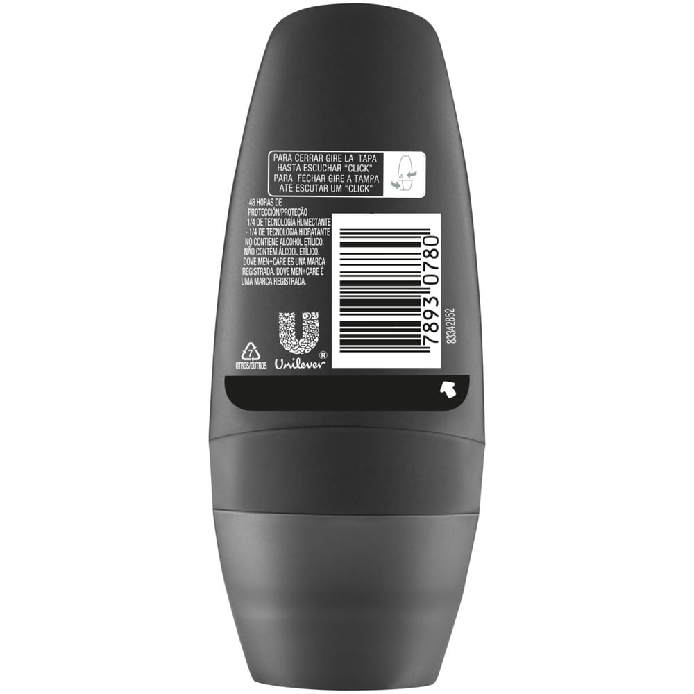 Desodorante Antitranspirante Roll On Dove Men+Care Sem Perfume 50 ml