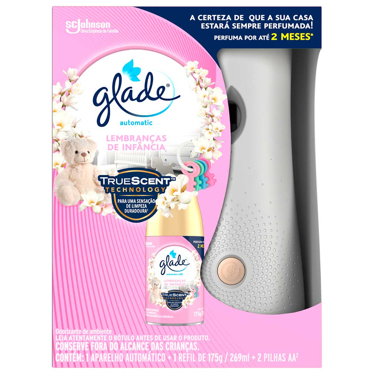 Desodorizador Glade Automatic Spray Aparelho + Refil Lembrancas de Infancia 260ml