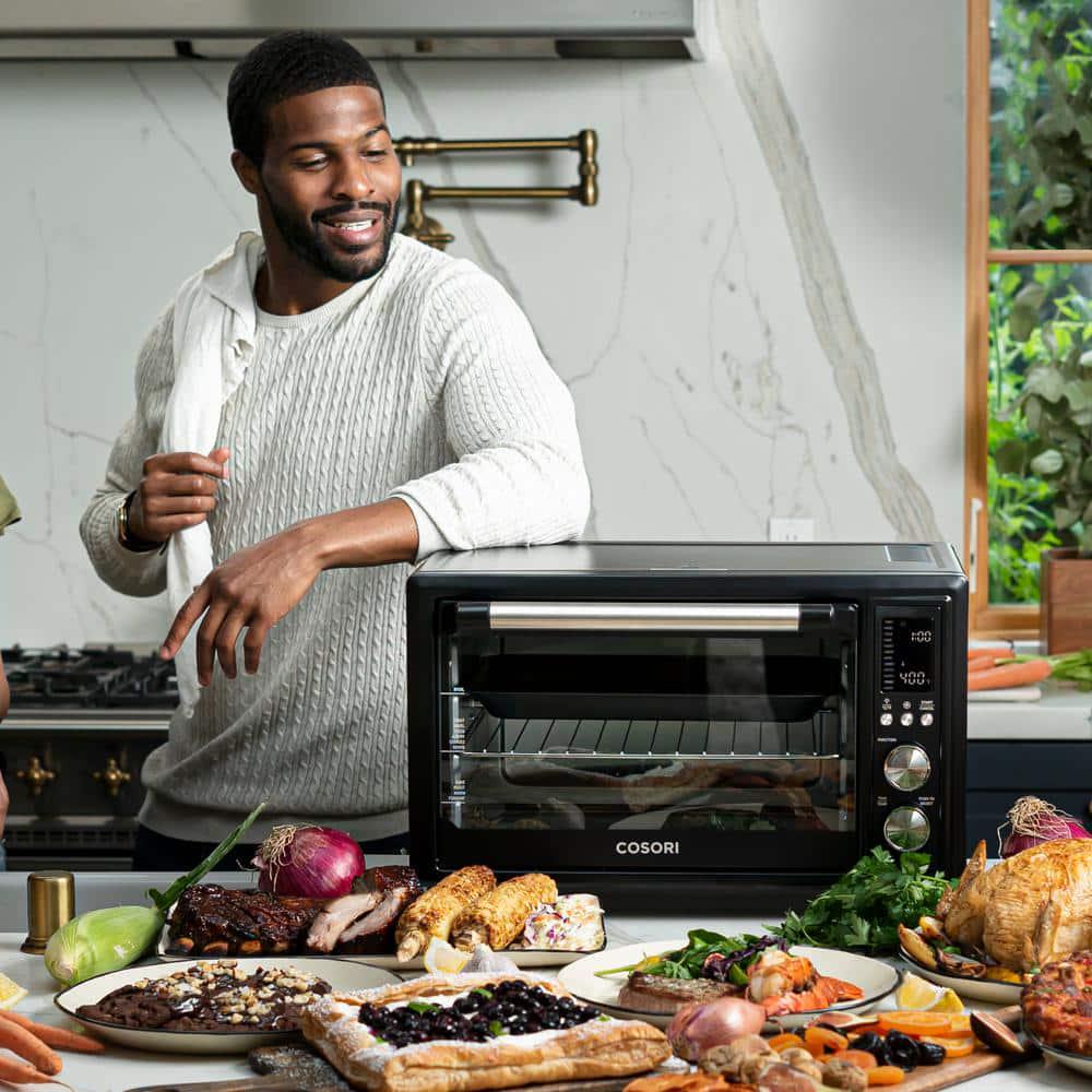 Cosori Smart Air Fryer Toaster Oven 30 L Black with Extra Wire Rack