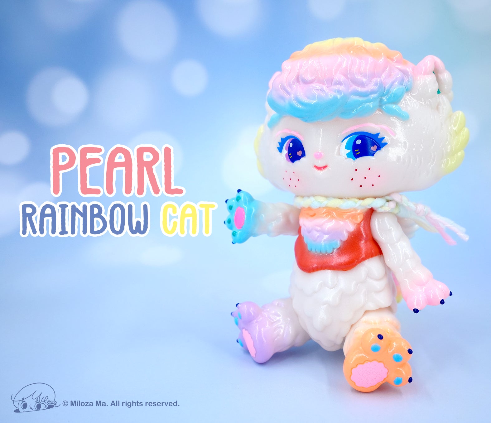 Rainbow Pearl Cat by Miloza Ma