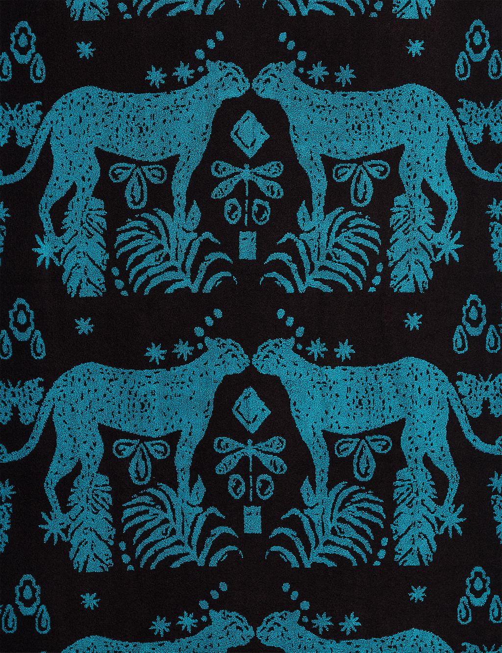 Pure Cotton Leopard Jacquard Towel