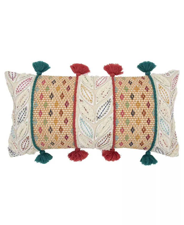 Rizzy Home Geometric Polyester Filled Decorative Pillow， 14