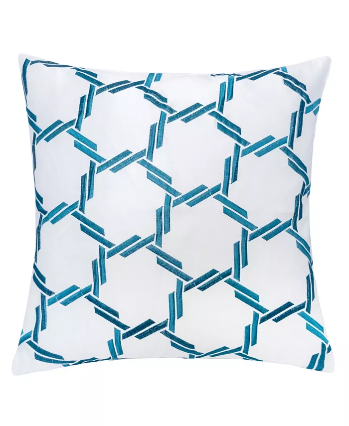 Homey Cozy Lyla Embroidery Square Decorative Throw Pillow