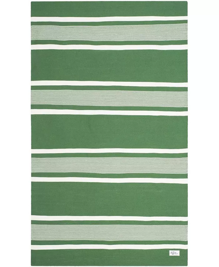 Lauren Ralph Lauren Hanover Stripe LRL2461B Green Outdoor Area Rug Collection