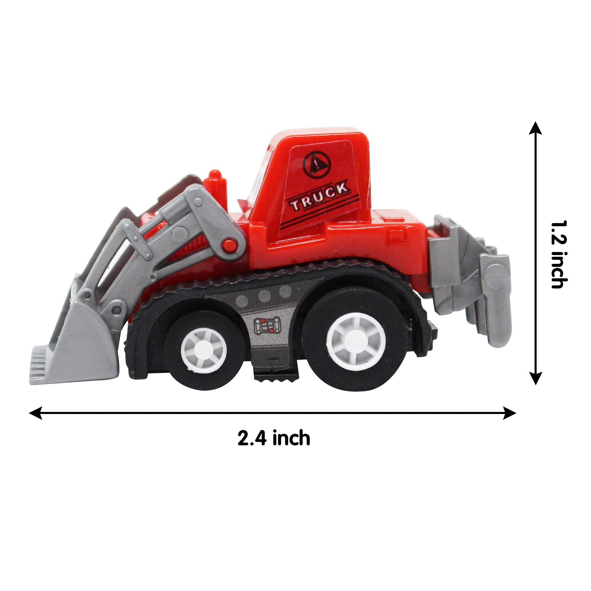 JOYIN 18 PCS Pull Back Car Assorted Mini Truck Model Car， Friction Powered Race Cars Vehicle Set for Toddlers， Boys， and Girls’ Educational Pretend Play