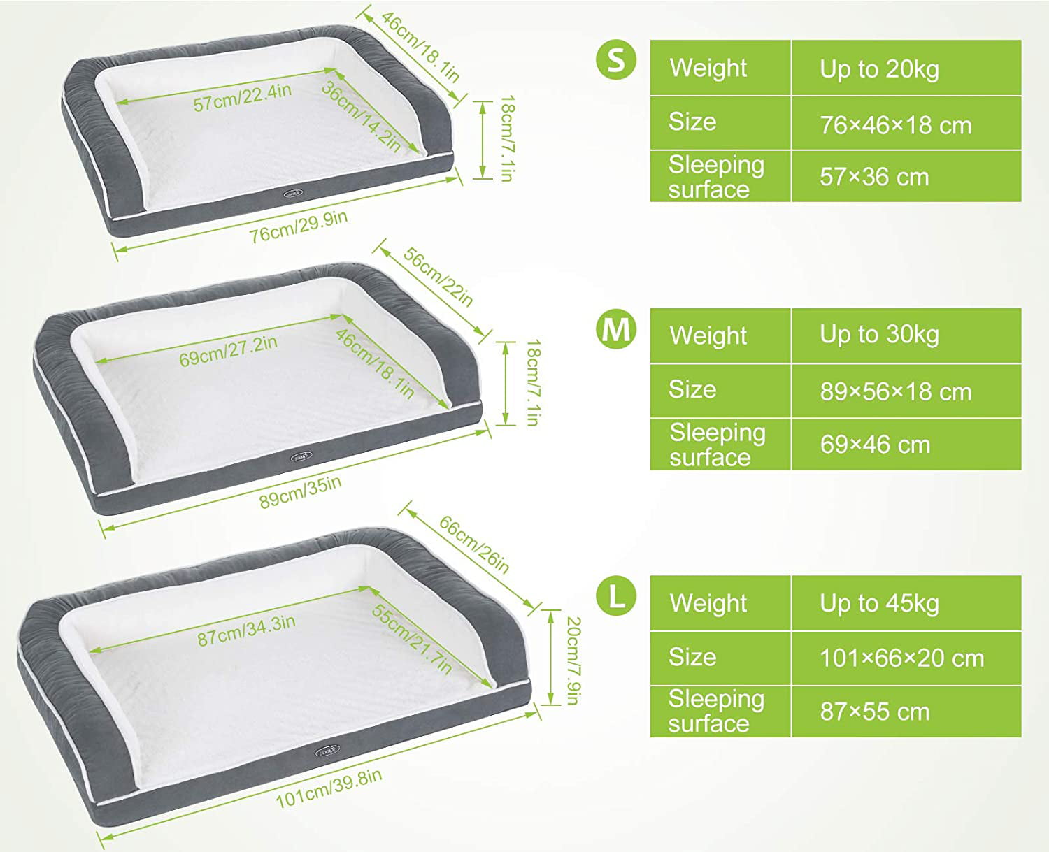 Pecute Orthopedic Dog Bed， XL Large Pet Bed Soft Couch with Removable Cover