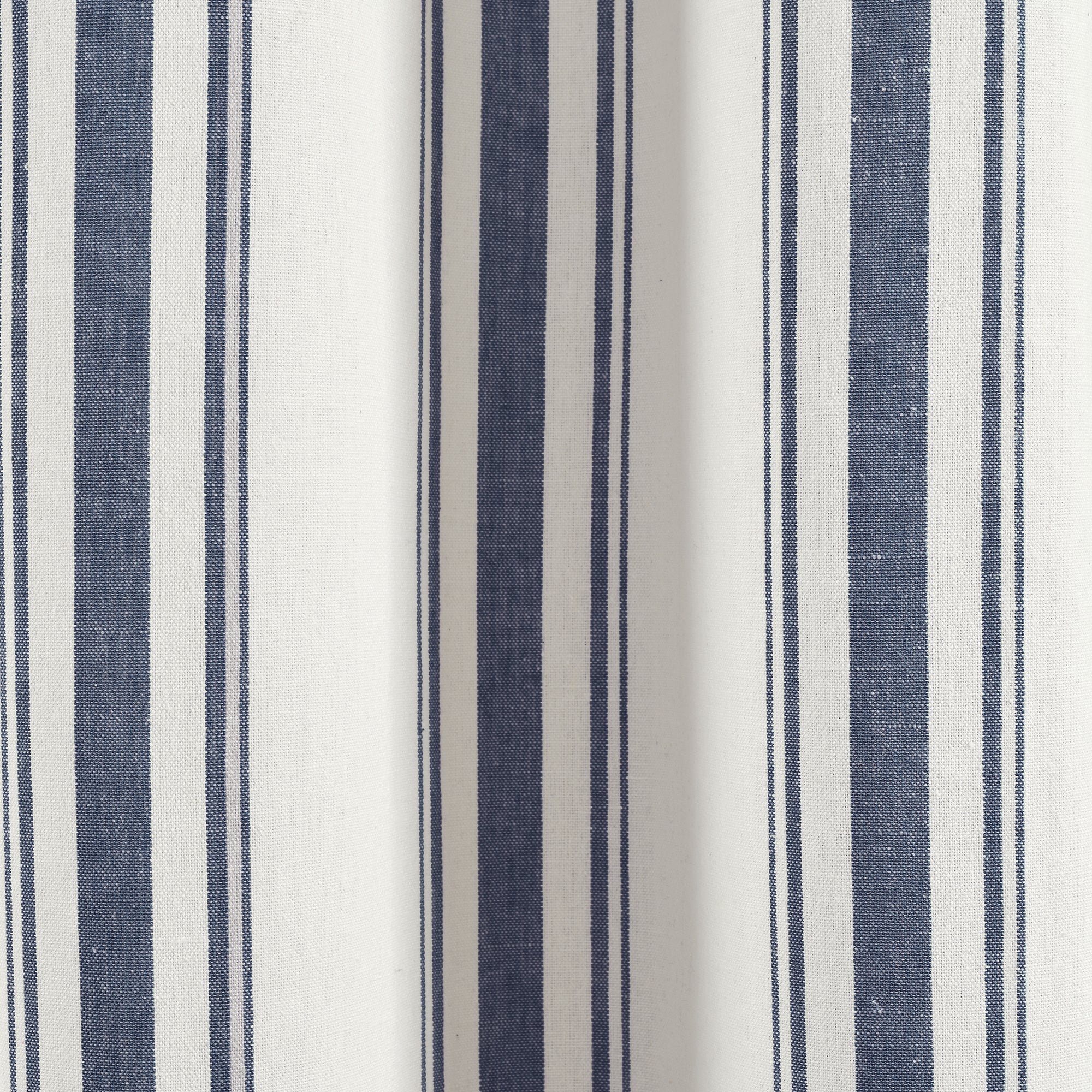 Farmhouse Stripe Yarn Dyed Recycled Cotton Window Curtain Panel Set