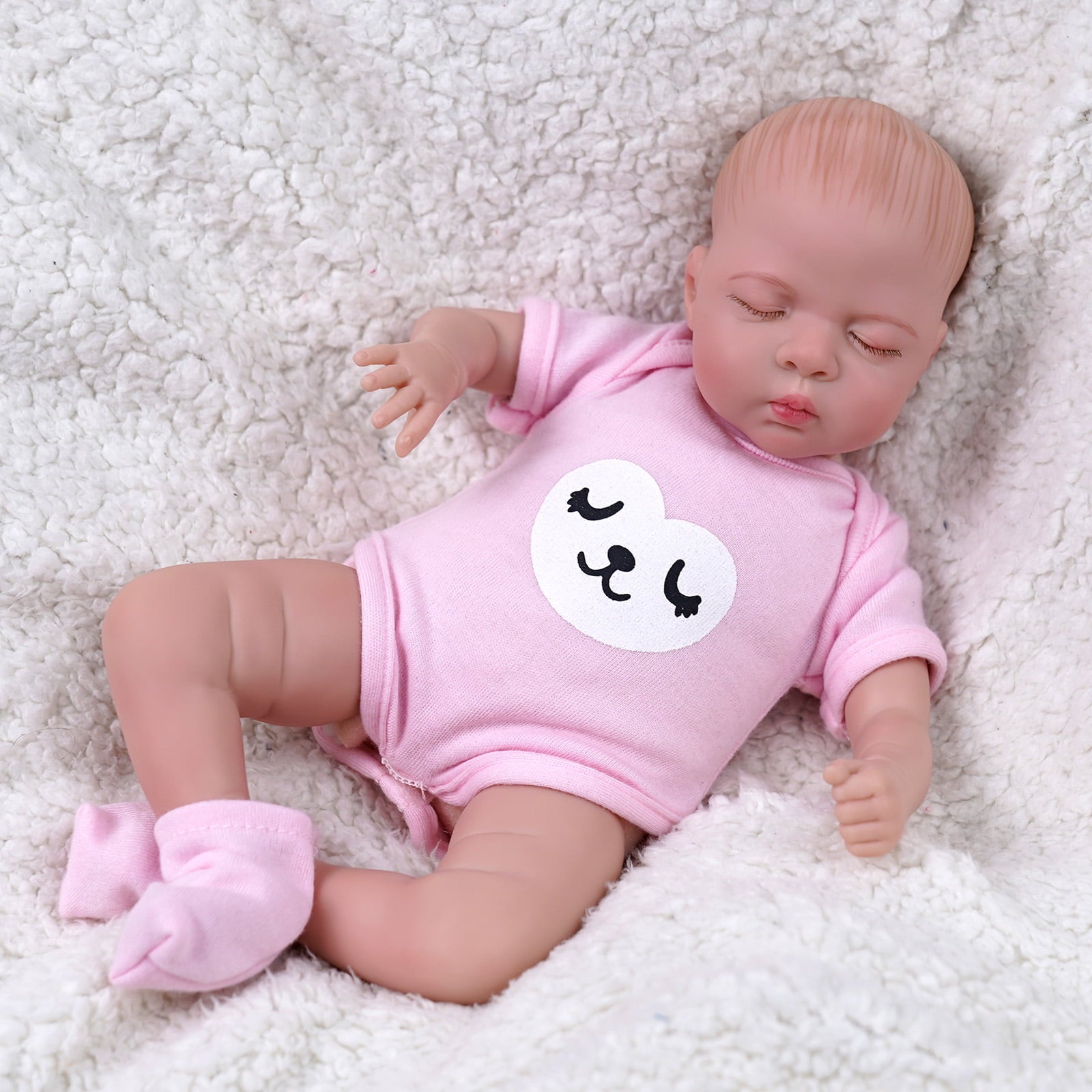 JIZHI Reborn Baby Dolls 12 inches Realistic Newborn Baby Doll Real Life Doll with Toy Accessories Gift for Kids Age 3+