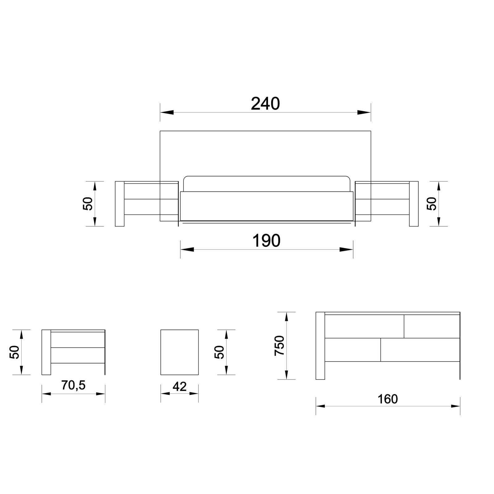 Bavyera Milan King Bedstead Bavmilan001-Bed Only
