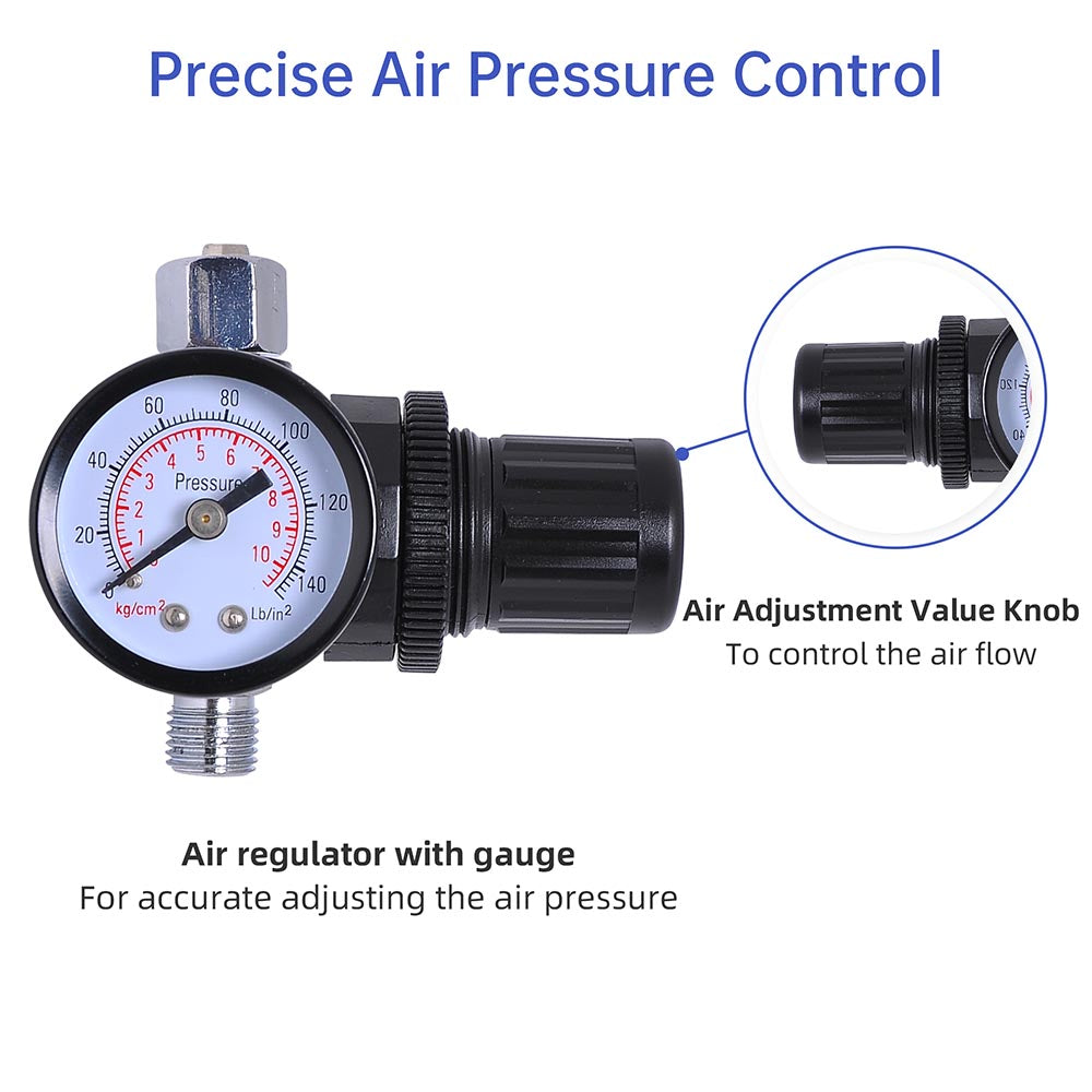 Yescom Automotive Paint Sprayer Gavity Feed HVLP Spray Gun 1.4mm