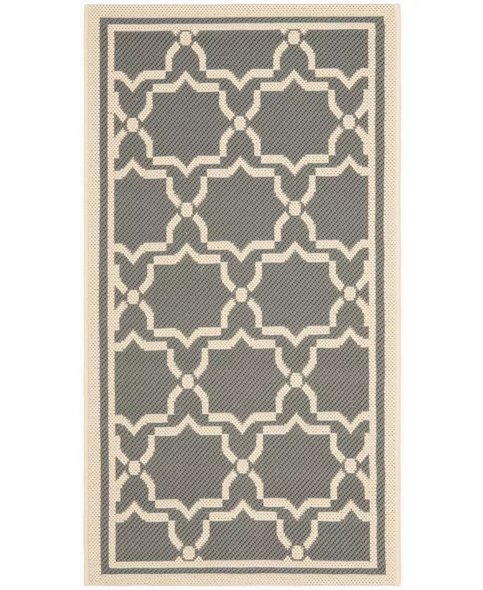 Safavieh Courtyard Anthracite and Beige 2'7