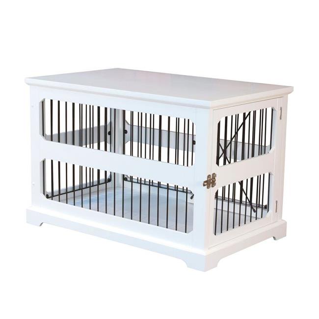 Slide Aside Crate and End Tableand#44; White - Medium