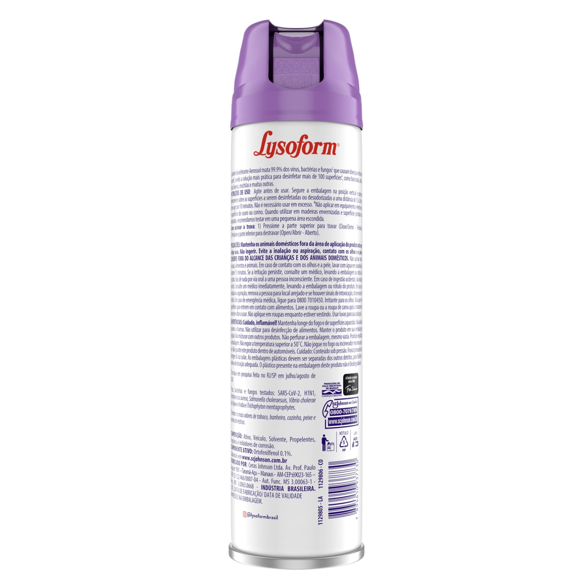 Desinfetante Aerossol Lysoform Lavanda 360ml