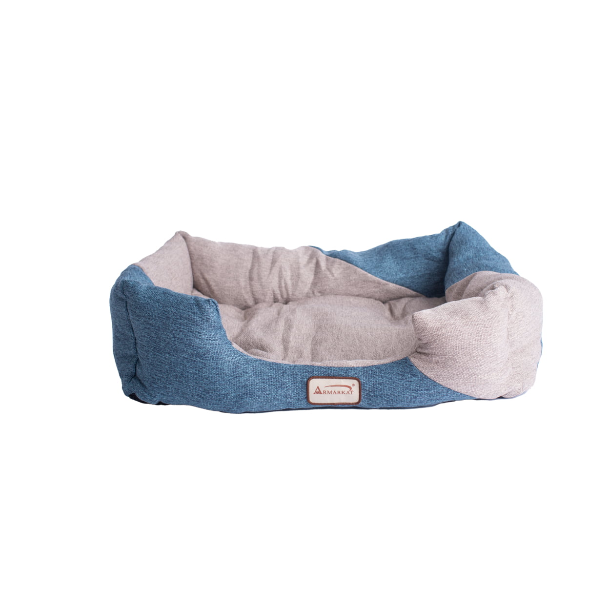 Armarkat Cat Bed Model C47， navy blue and beige