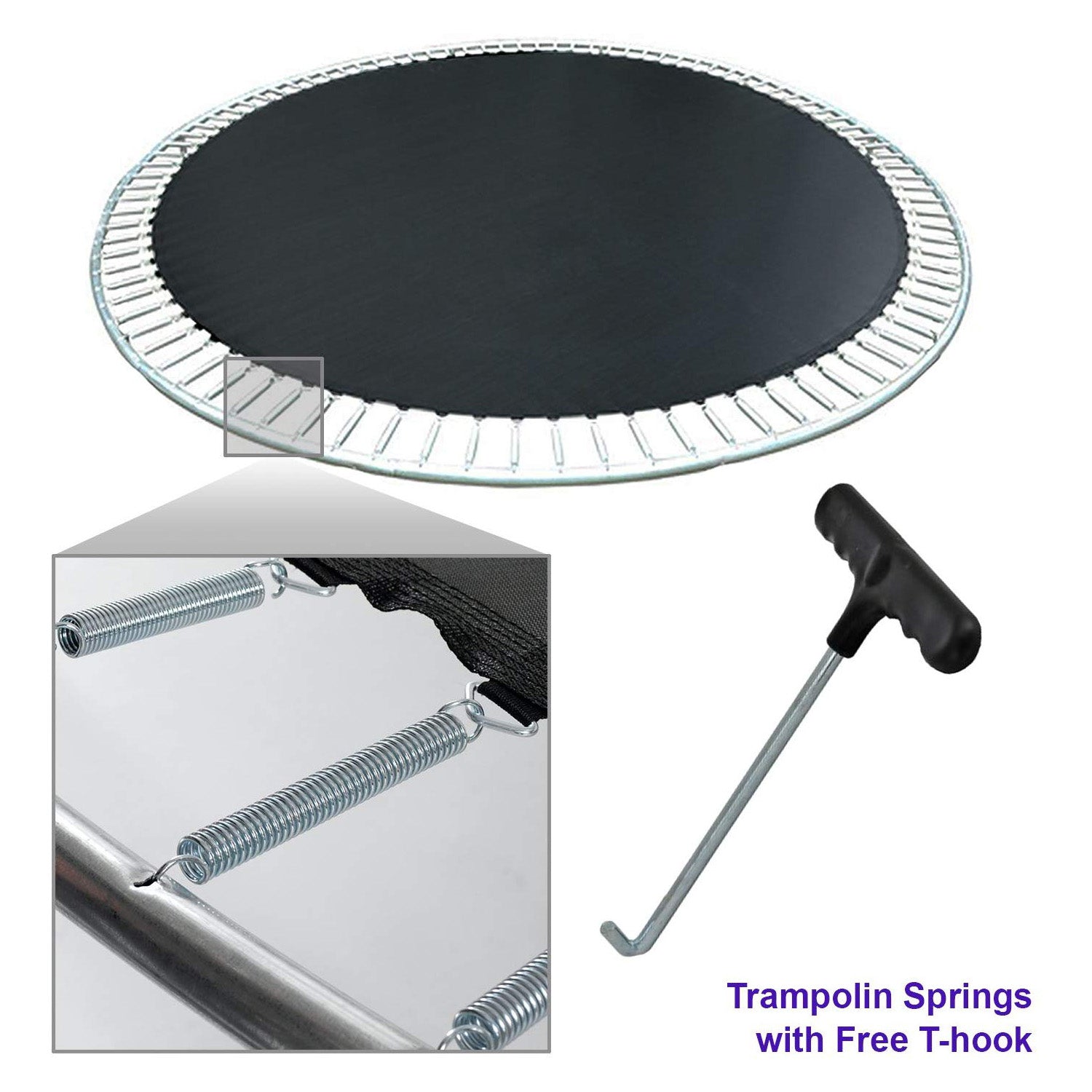 Party Saving 20 Pieces 7 In. Trampoline Spring Heavy-Duty Galvanized Steel Replacement， Wmt1101