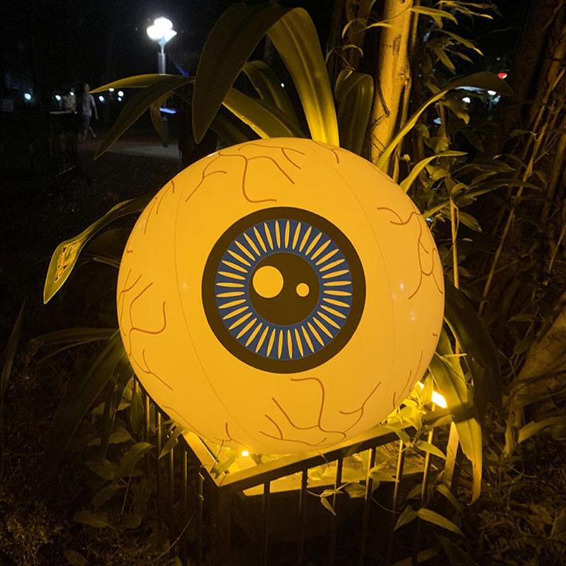 LED Glow Beach Ball Toy Beach Pool Party Halloween Decorations - Eyeball