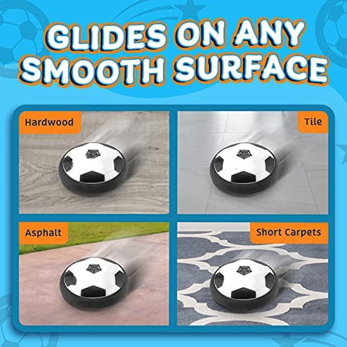 2 pieces Hover Ball for Boys and Girls - 2 LED Light Soccer Balls with Foam Bumpers