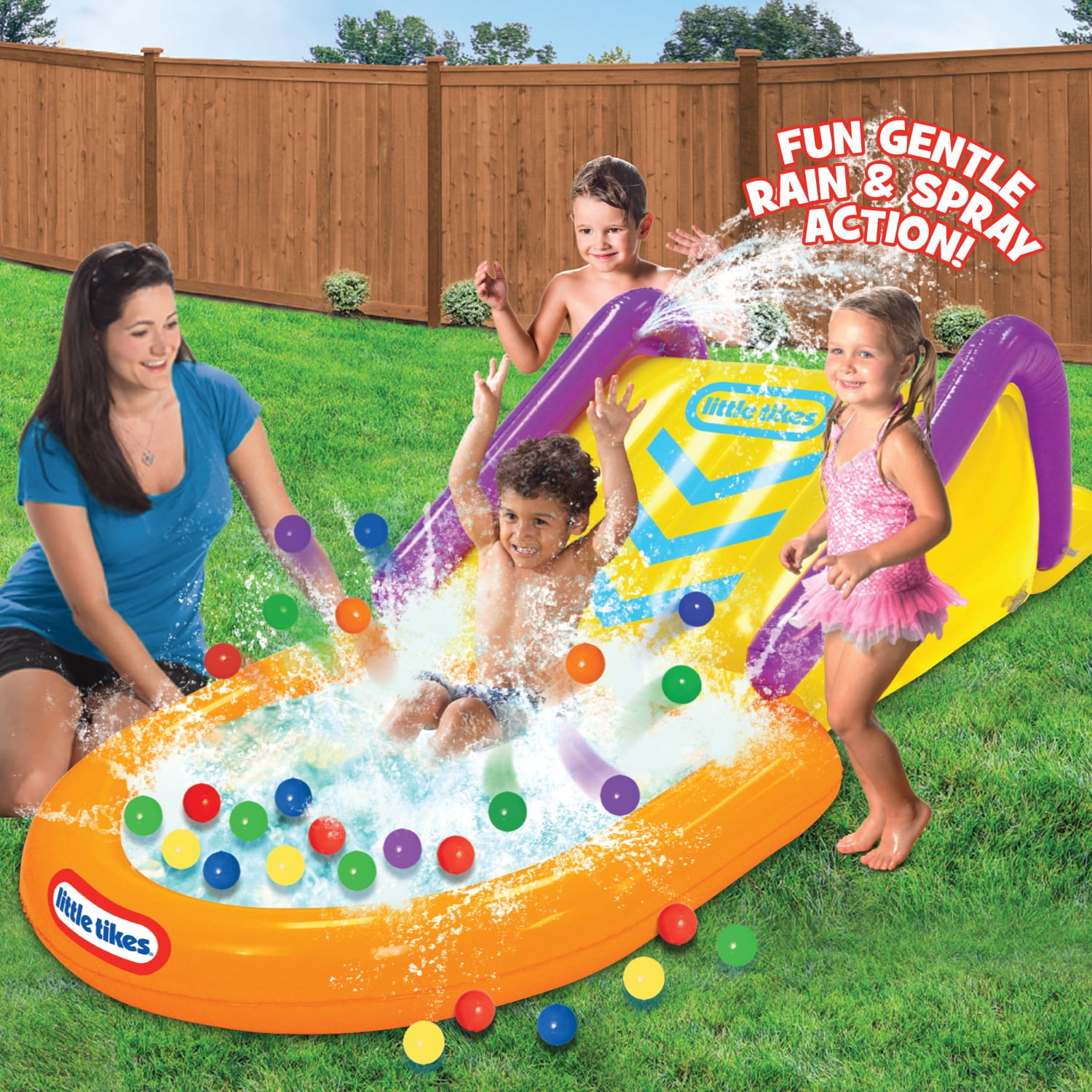 Little Tikes Lt Splash and Slide Pool Ball Pit， Toddlers Preschool， Indoor Outdoor