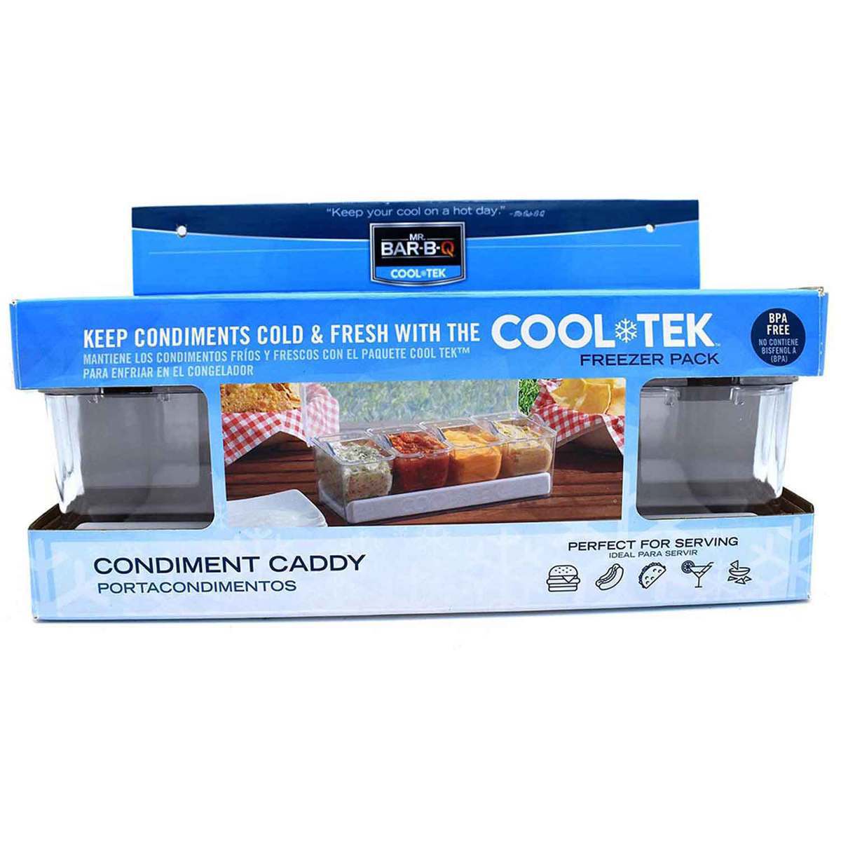Mr BarBQ Cool Tek Condiment Caddy  Clear