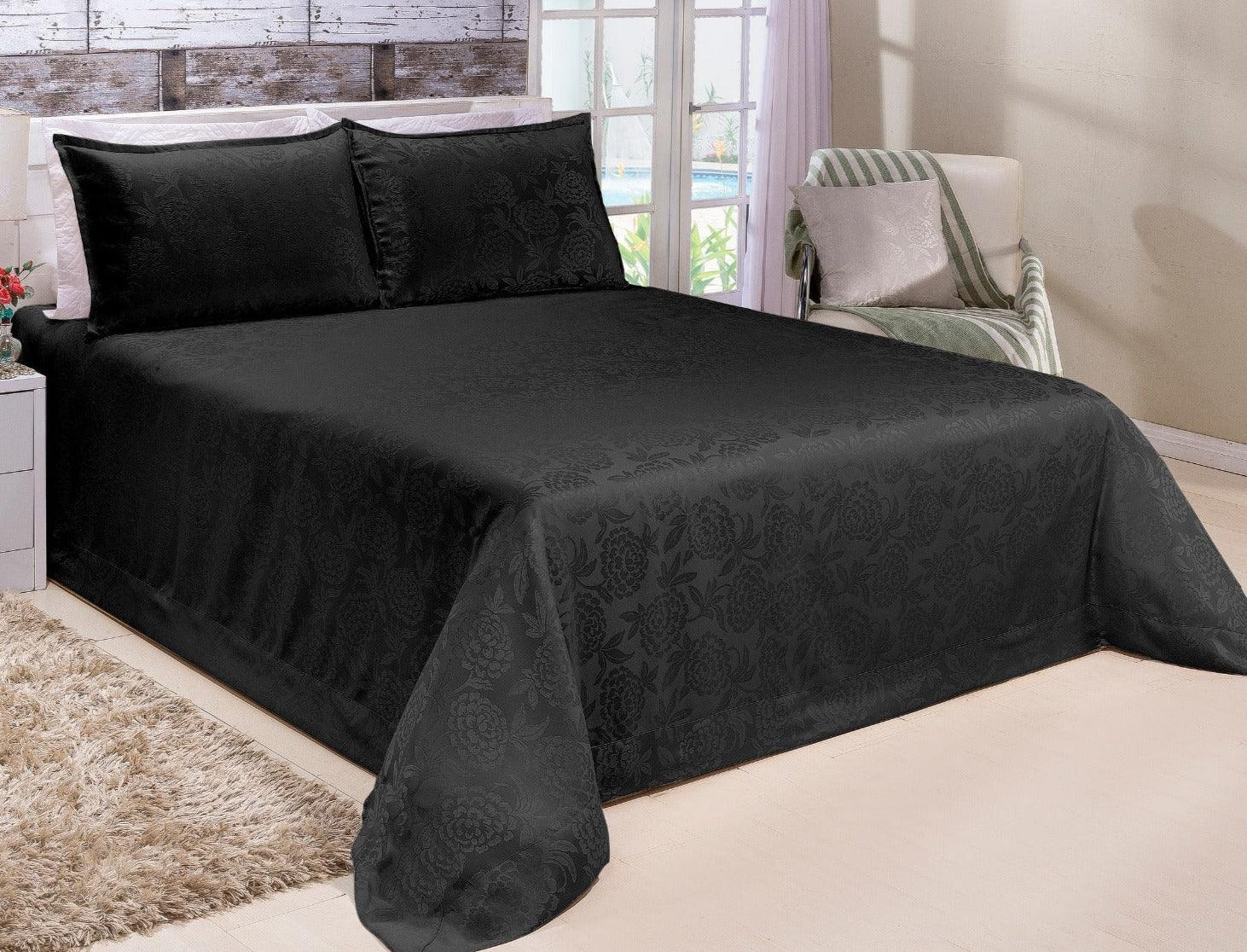 Jogo de Cobre Leito + Fronhas Royal Dreams™ / Desvende a Magia do Tecido Jacquard e Envolva-se na Sofisticação de Padrões Elevados!