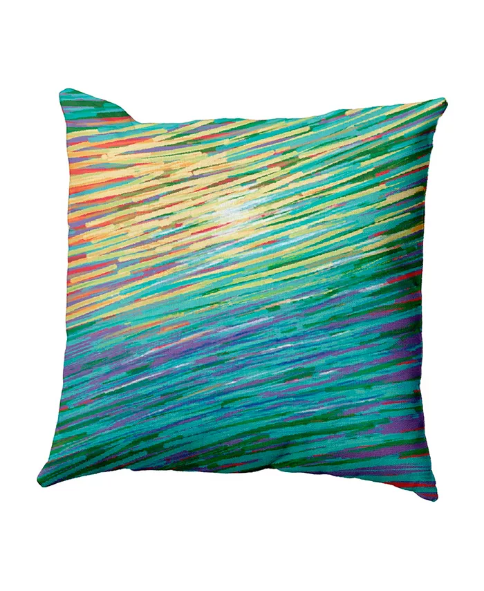 E by Design 16 Inch Yellow Decorative Abstract Throw Pillow