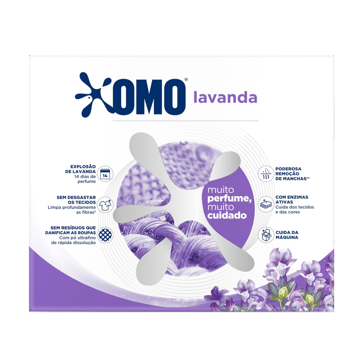 Lava-Roupas Po Lavanda Caixa Omo 800 g