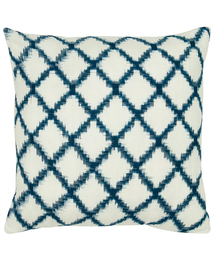 Rizzy Home Circular Abstract Motif Polyester Filled Decorative Pillow， 18
