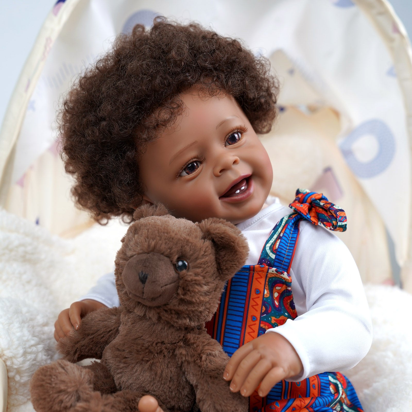 JIZHI Reborn Baby Dolls African American Realistic Baby Dolls Handmade Soft Vinyl Dolls for Kids Age 3+