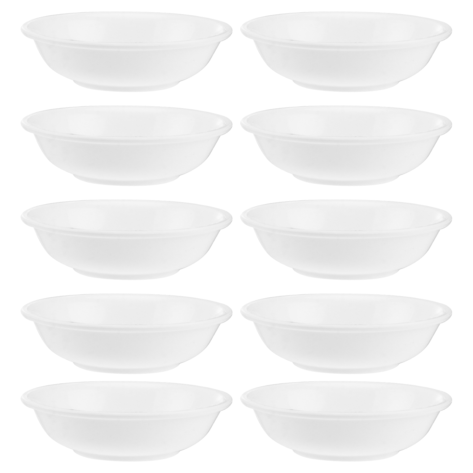 HOMEMAXS 10pcs White Plastic Sauce Dishes Food Dipping Bowls
