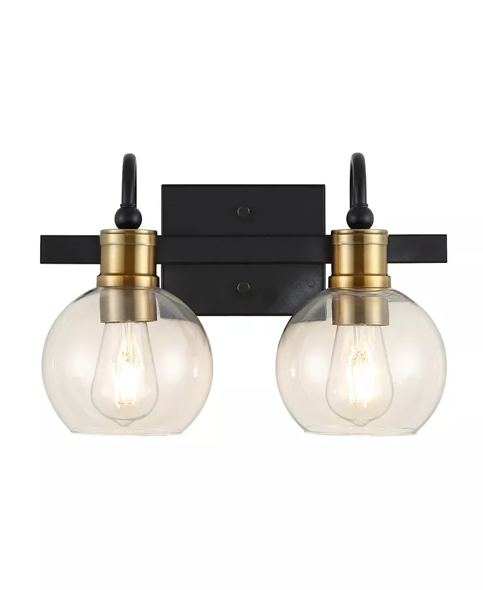 JONATHAN Y Marais 2-Light Rustic Vintage-Inspired LED Vanity Light