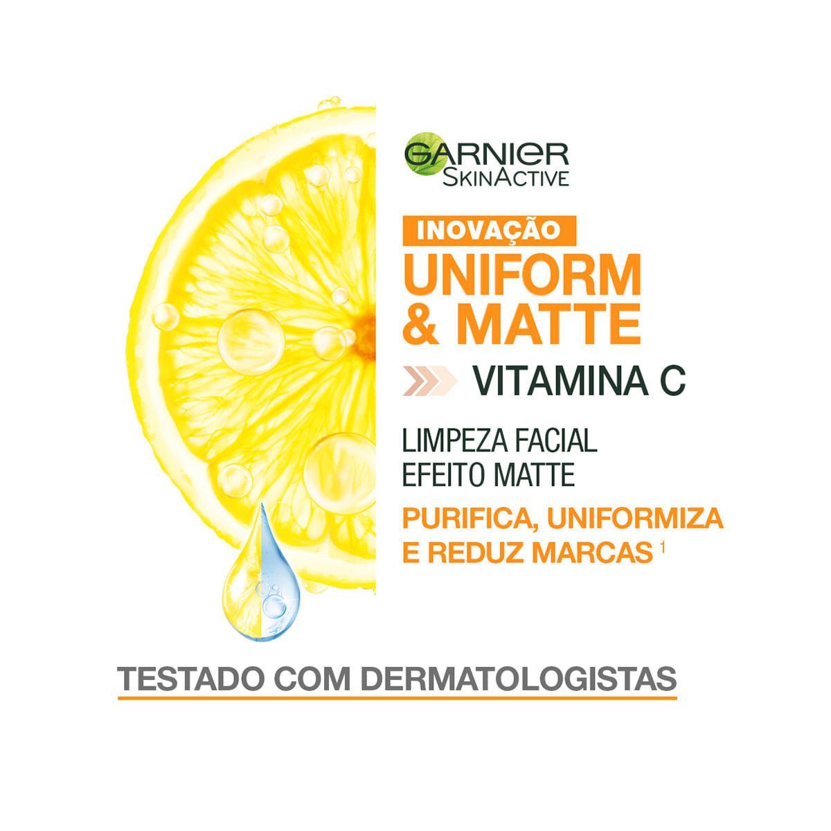 Limpeza Facial Garnier Uniform & Matte Vitamina C 120 g