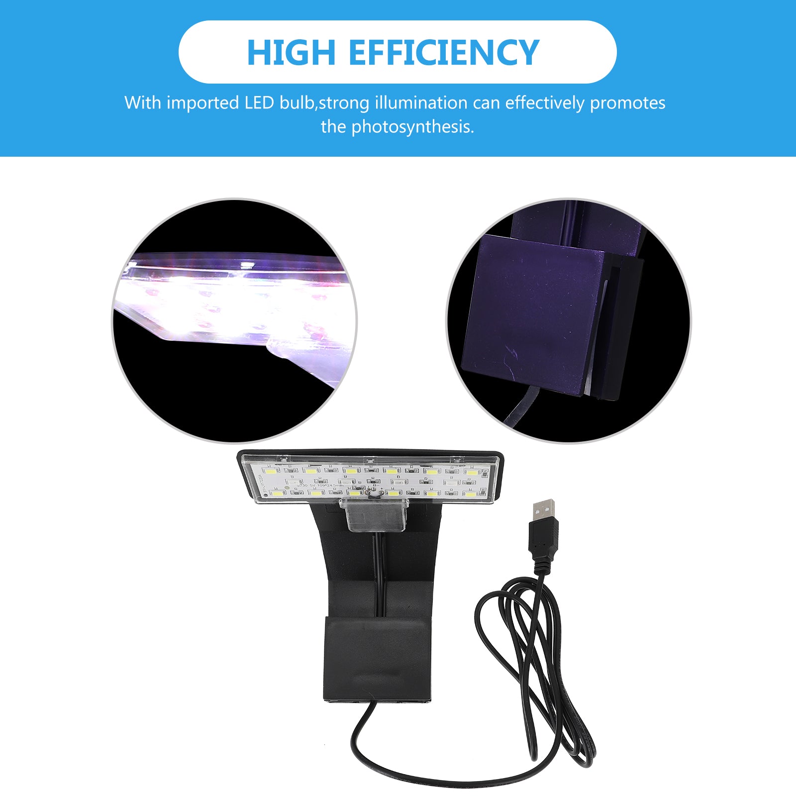 Light Aquarium Led Lights Fishtank Full Spectrum Hygger Bar Clip Lighting ReeftankOn