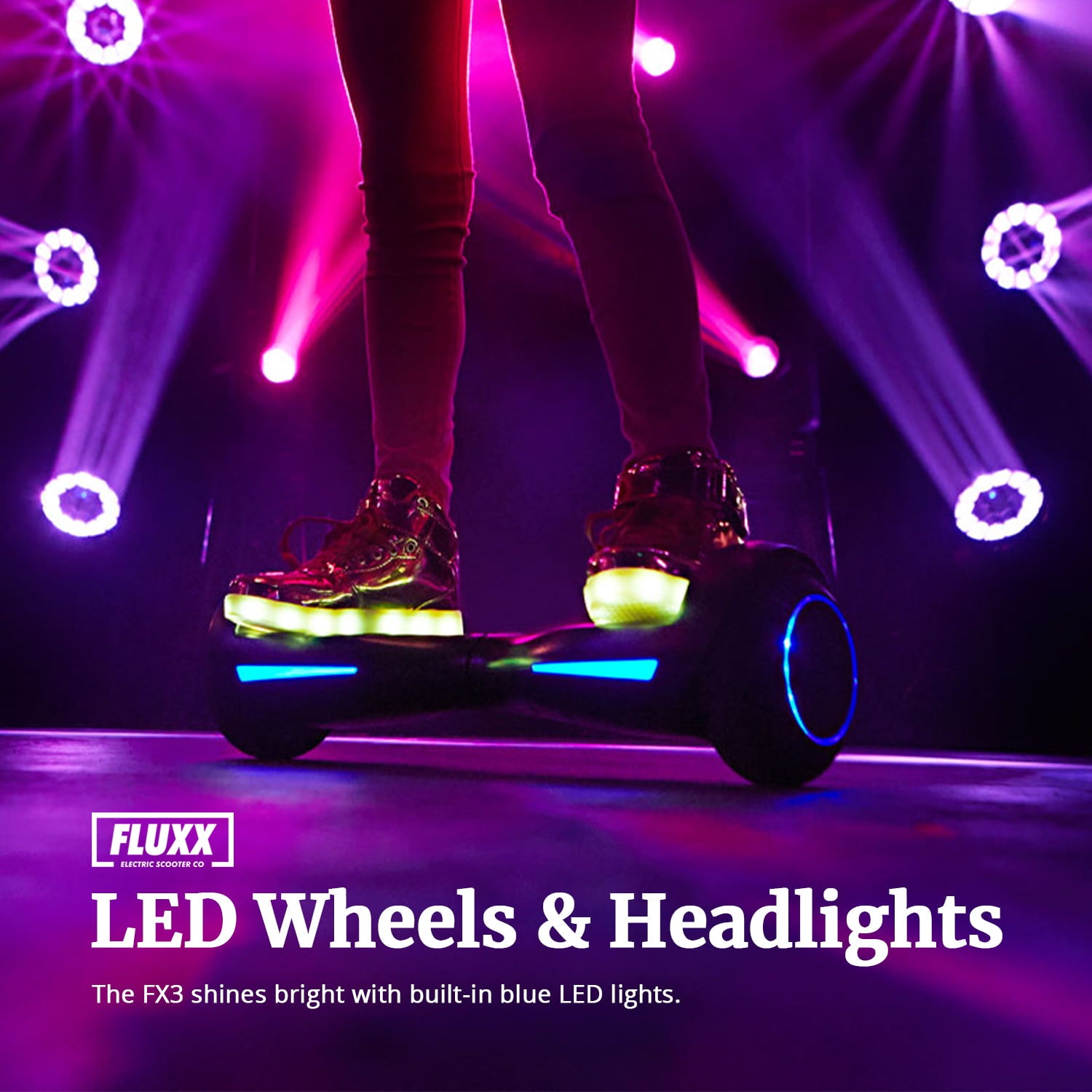 Gotrax Fluxx FX3 Hoverboard with 6.2 mph Max Speed， Self Balancing Scooter for 44-176lbs Kids Adults Blue