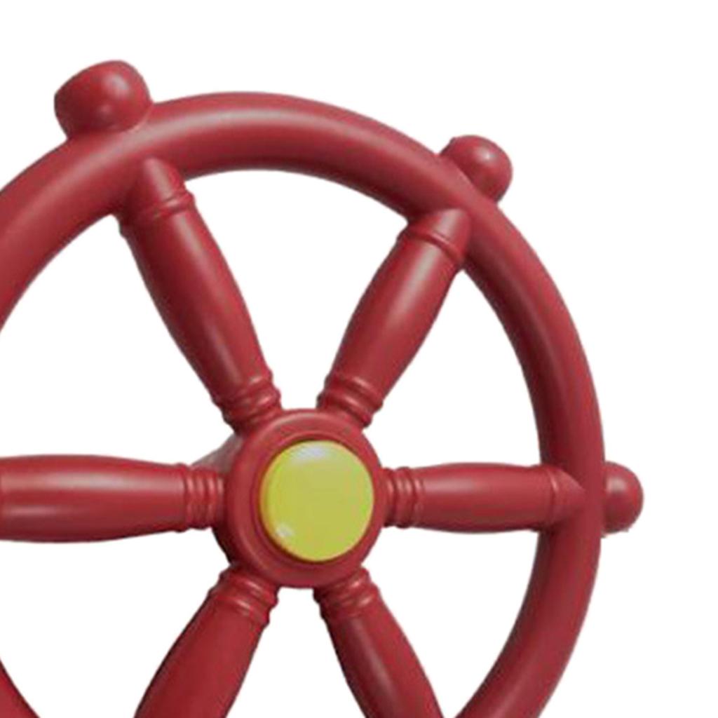 Kids Playground Stee Wheel, set Stee Wheel Attachment, Wheel Outdoor Playhouse, Treehouse or set, 3 Colors - red