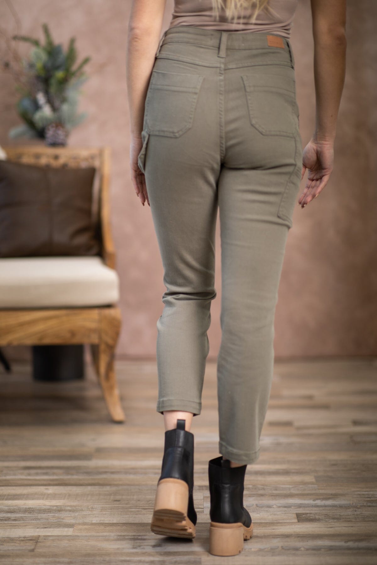 Judy Blue Olive Carpenter Pants