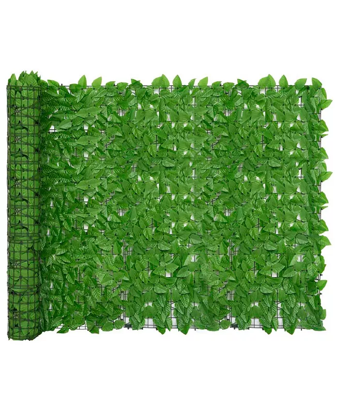 vidaXL Balcony Screen with Green Leaves 157.5