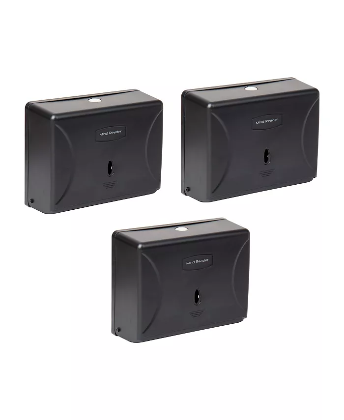 Mind Reader Multifold Paper Towel Dispenser， Paper Towel Holder， Restroom， Wall Mount， Set of 3