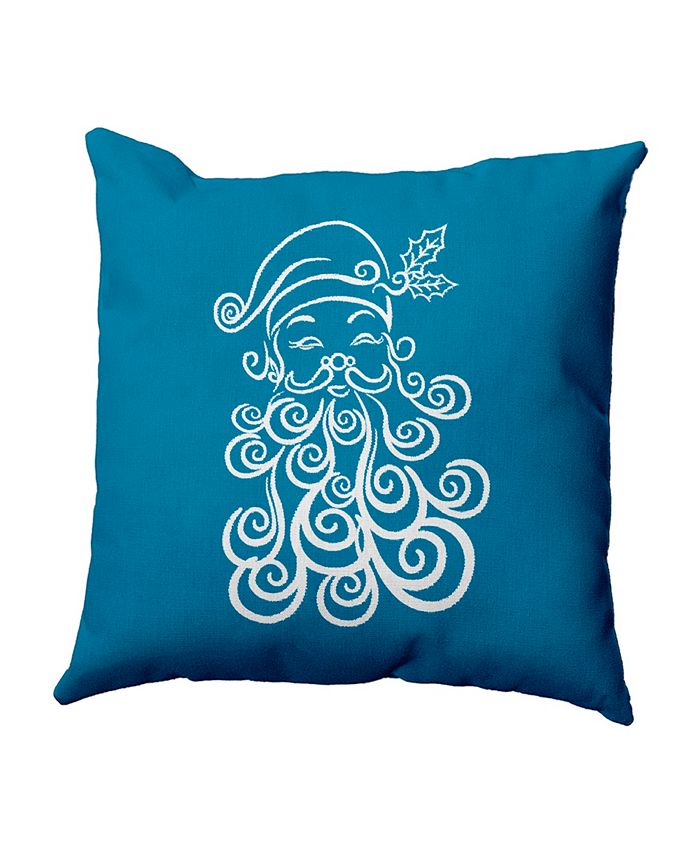 E by Design 16 Inch Turquoise Decorative Christmas Throw Pillow