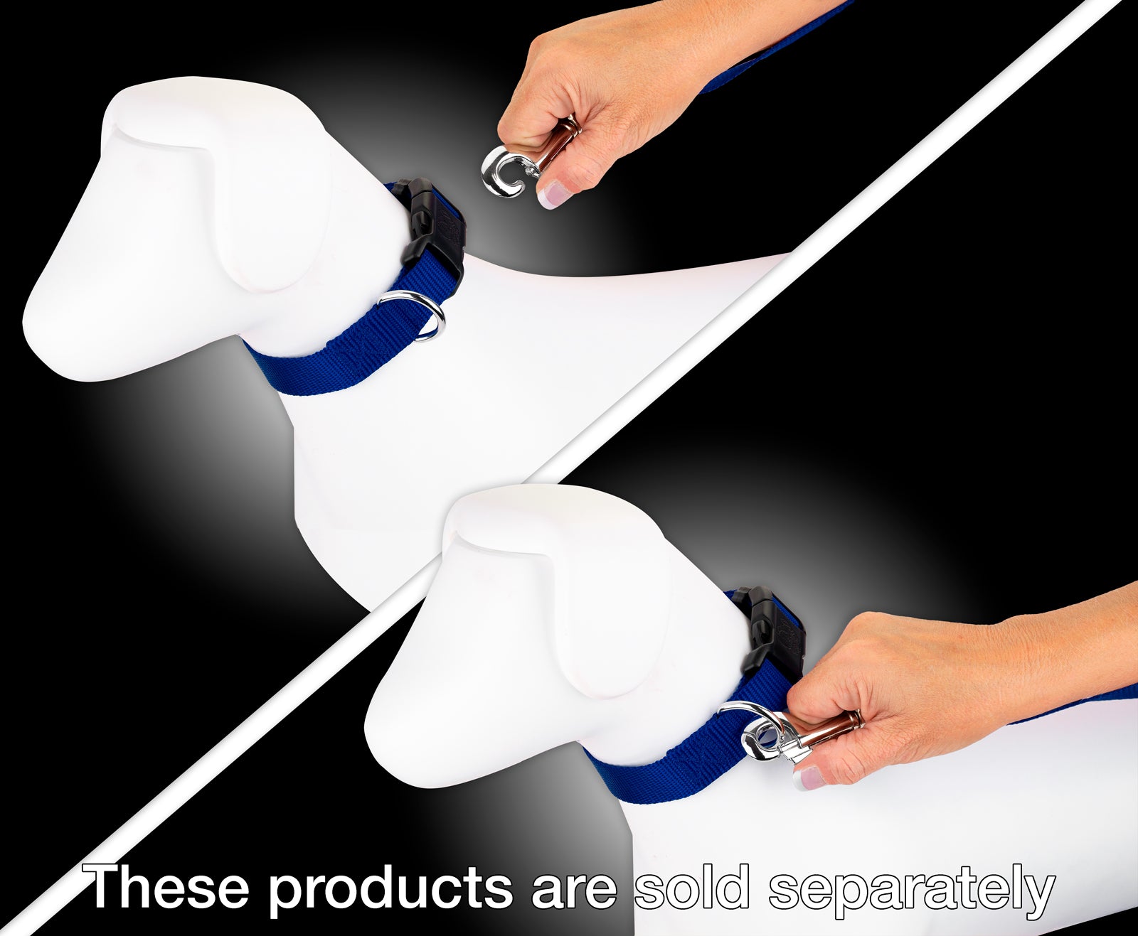 Country Brook Petz® 3/4 inch Nylon Dog Leash - Royal Blue， 4 Foot