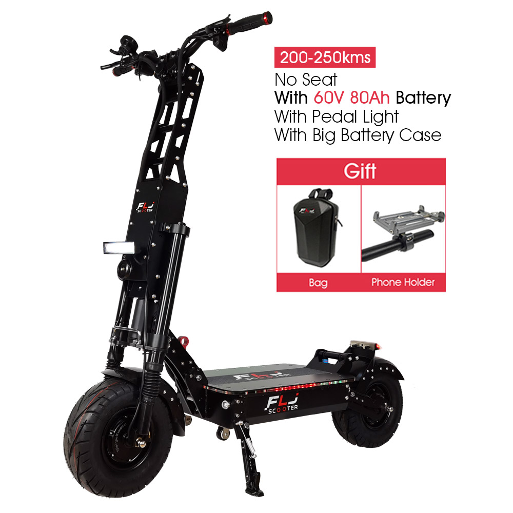 (🔥Oferta por tempo limitado) Patinete elétrico K6 6000W todo terreno com rodas largas e motor duplo, velocidade máxima de 85 km/h
