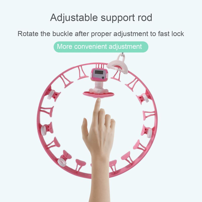 Taicanon Weighted Smart Hoop-2 in 1 Fitness Weight Loss and Massage Hoop， Smart Auto-Spinning Hoop Intelligent Adjustable Fitness Sport Hoop(Pink)