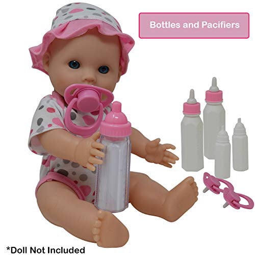 The New York Doll Collection Baby Feeding & Caring Doll Accessories, 50 Pieces