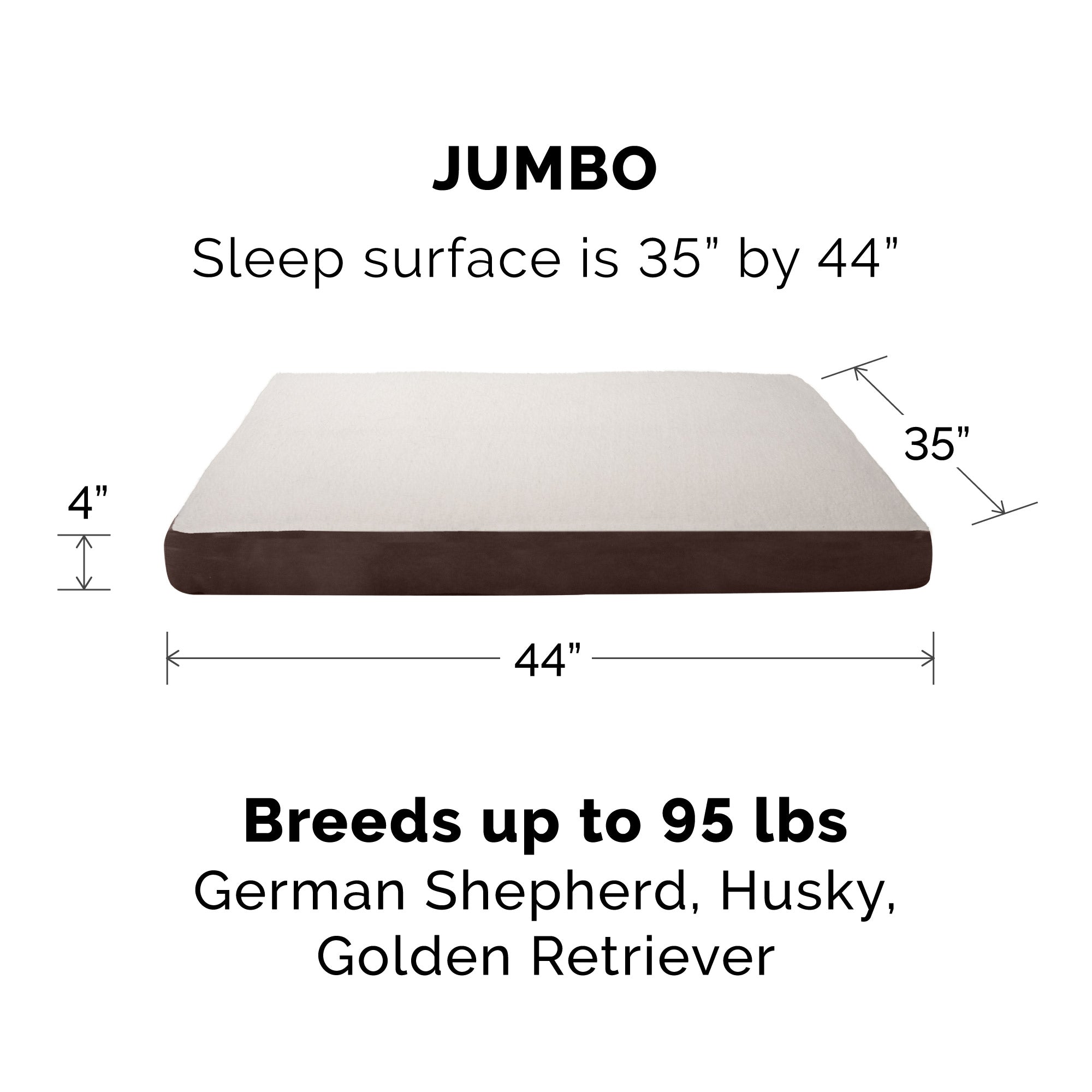 FurHaven Pet Dog Bed | Deluxe Cooling Gel Memory Foam Orthopedic Sherpa and Suede Pet Bed Mattress for Dogs and Cats， Espresso， Jumbo