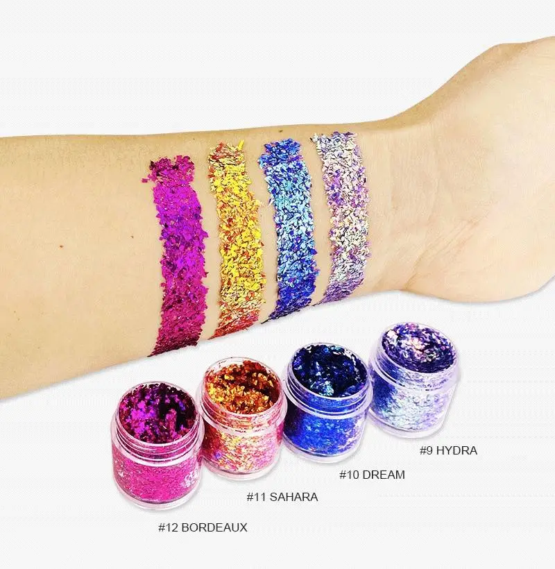 Custom Glitter Chameleon Nail Flakes Eyeshadow