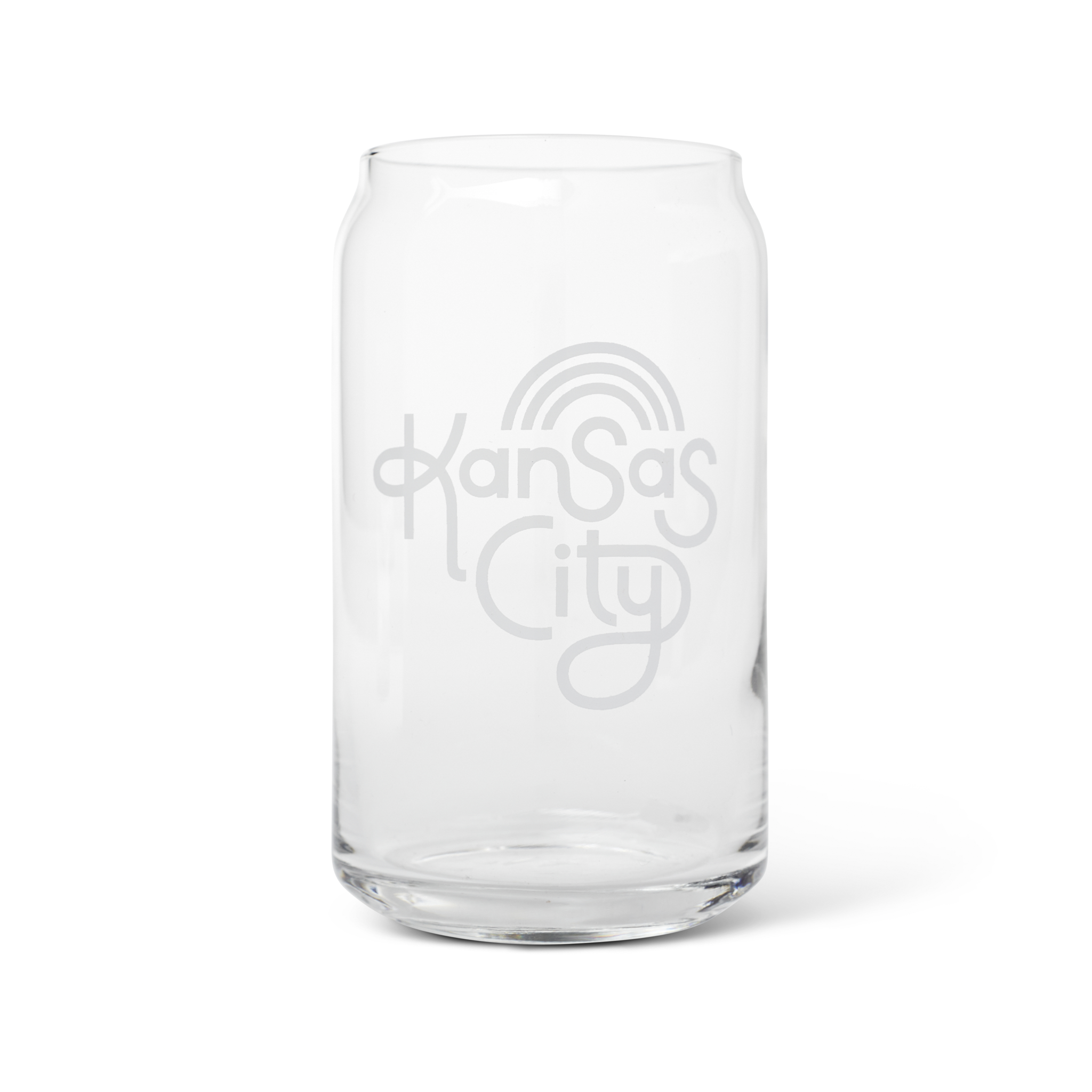 Retro Kansas City Beer Can Glass